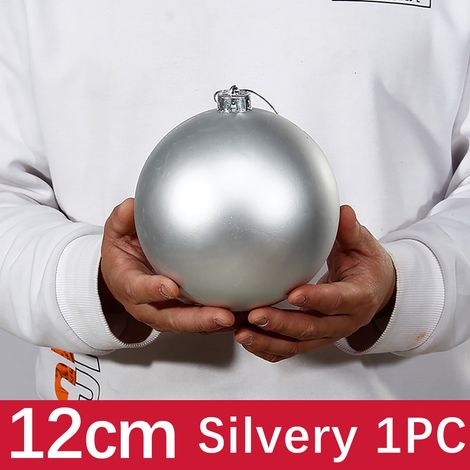 Boule De Noël Extérieure - 12 Cm - Décoration De Cour Et De Jardin - Pour Arbre Extérieur Porte D'Entrée - 1 Pièce (1/5)
