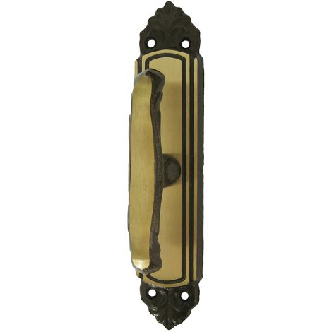 maniglia cremonese serie giglio con fori bronzato per porte finestre balconi (1/2)