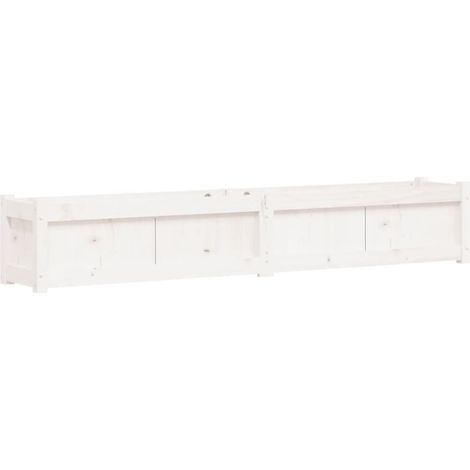 Maison Exclusive - Pflanzkübel Weiß 180x31x31 cm Massivholz Kiefe