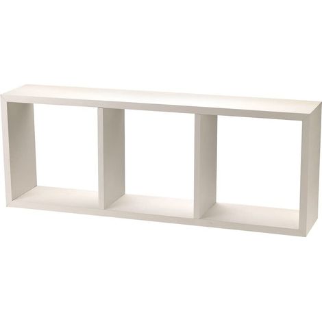 Étagère Cube 3 Étagères en MDF, Blanc