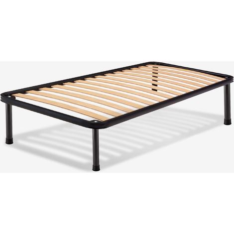 Rete Piazza e Mezza a doghe - 120x200 - doghe in legno di faggio, telaio in ferro