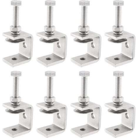 8 Pièces Serre Joints C 30mm, Pince C Acier Inoxydable 304 Réglable Plage de Serrage 0-25mm pour Soudage Charpentier Montage Domestique, l'Ébénisterie (1/4)