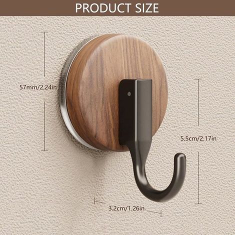Support Pour Couronne - Ventouse Puissante 4,5 Kg - Pour Porte Fenêtre Extérieur - Lot De 2 (1/5)