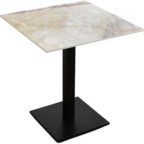 Table pour cafés et restaurants, HPL imperméable 12 mm, 65 x 65 cm, Breccia Vivaldo (1/5)