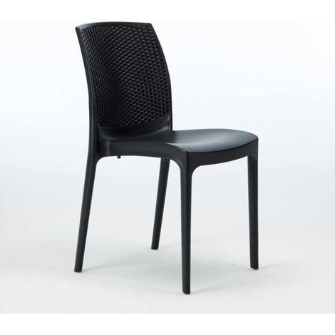 20er Stühle Küchenstuhl Esstischstuhl Esszimmerstuhl Boheme Grand Soleil Stock - Schwarz