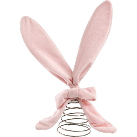 Pâques décoration doux rose velours lapin oreilles cime de sapin avec printemps Support Flexible oscillant décoration fête table Pâques décoration (1/5)
