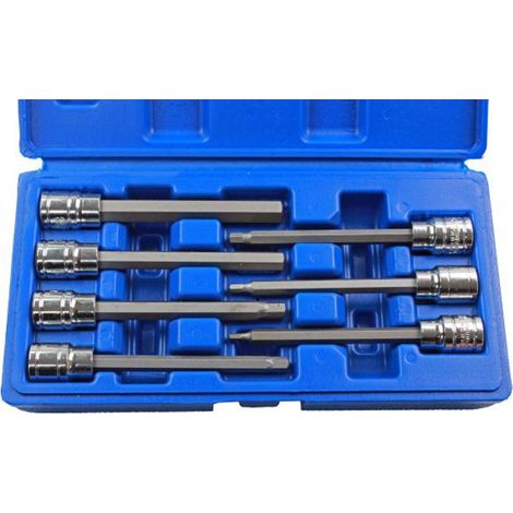 B1123 Coffret de 7 douilles à embouts hexagonaux pour clé Allen 3-10 mm