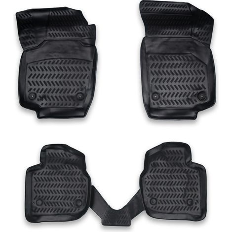Komplettset, 4 Stück: 3D-Gummifußmatten für den Innenraum aus TPE-Gummi, X-Series, für SKODA RAPID ab 2012, SEAT TOLEDO ab 2013