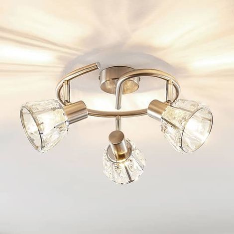 [NEUWERTIG] B-Ware Lindby Kosta Deckenlampe Deckenleuchte Lampe Leuchte Hängelampe 3 flammig nickel (1/2)