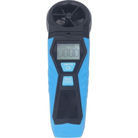 Handanemometer mit 180°-Lüfterdrehung, LCD-Digitalanzeige, Temperatur-, Feuchtigkeits- und Windmesser (1/5)