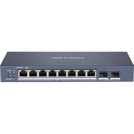 Switch Hikvision DS-3E1510P-EIV2 de 10 Puertos 110W PoE