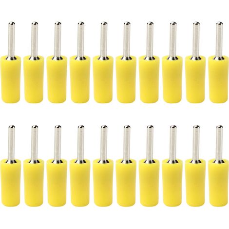 Lot de 20 fiches bananes mâles 2mm, connecteurs étanches en laiton nickelé jaune, kit d'accessoires. (1/5)