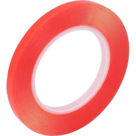 Ruban adhésif double face PET en anneau, joint étanche autocollant rouge 20mm, fixation d'objets à la maison, lot de pièces rondes résistantes à l'eau. (1/5)