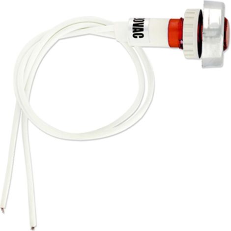 SPIA LUMINOSA ROSSO TONDO CON FILI E GHIERA CROMATA d.10mm UNIVERSALE VARI USI