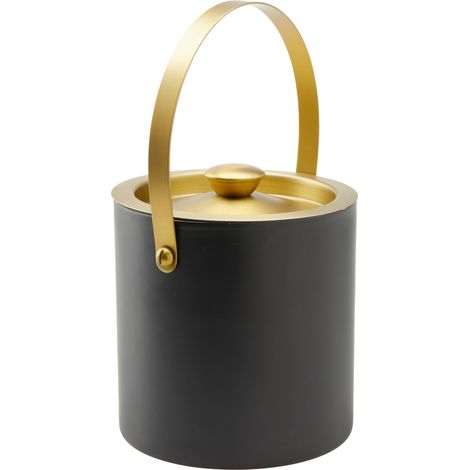 Mömax Eiseimer Glamour in Schwarz/Goldfarben ca.1,5l (1/3)