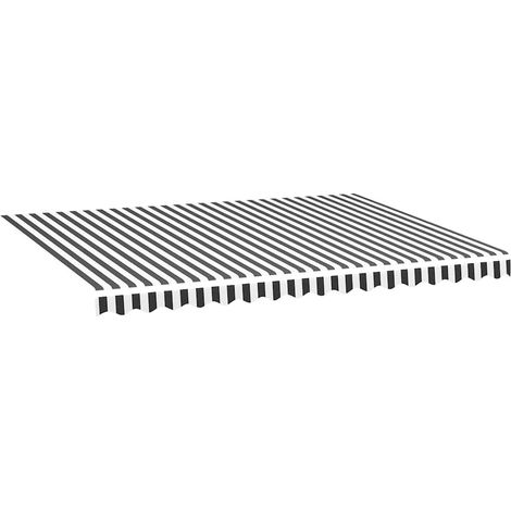 Maison Exclusive - Tessuto di Ricambio per Tenda da Sole Antracite e Bianco 400x300 cm Poliestere (1/5)