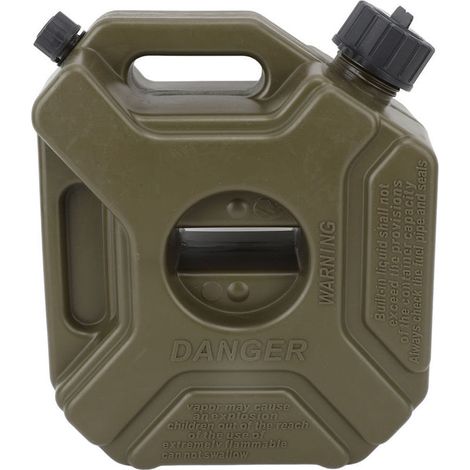 Gas Can, Fuel Oil Storage Can, Green Emergency Backup Tank for Most Off-Road ATV UTV Vehicles 3L 0.75 Gallons (Without bracket). (1/5)