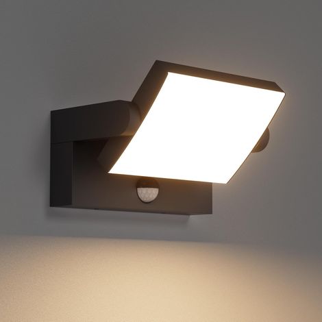 (18 W) Außenwandleuchte mit Bewegungsmelder, IP54 Außen-/Innenwandleuchte mit drehbarem LED-Panel, Wandleuchte für den Eingangsbereich (1/5)