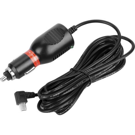 Câble de charge allume-cigare 12-24 V de 3,5 m pour appareil de navigation GPS/enregistreur vidéo numérique (DVR) de voiture (1/5)