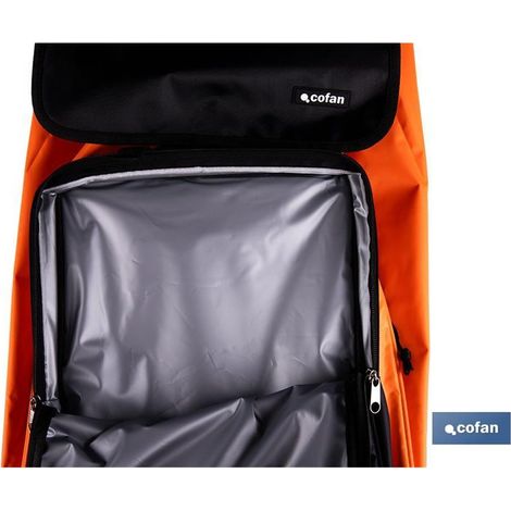 Chariot de courses pliable en aluminium à 6 roues et d'une capacité de 53 L (1/4)