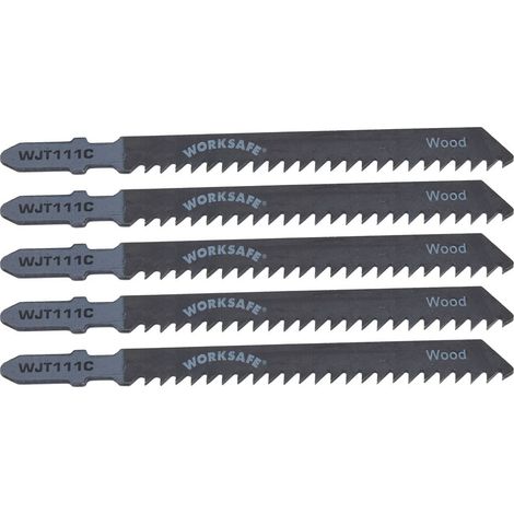 Jigsaw Blade for Soft Wood and Plastics 75mm 9tpi Pack of 5 (1/5)