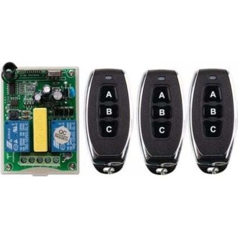Télécommande sans fil interrupteur 220V moteur volet roulant porte télécommande interrupteur/télécommande bidirectionnelle panneau de commande (1/4)