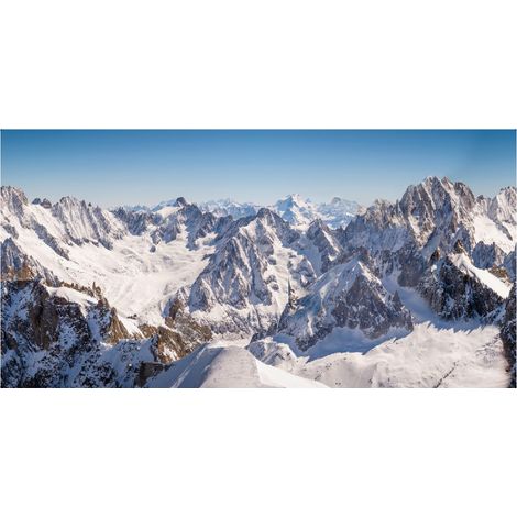 Toile de fond Sommets de montagne enneigés - My Village