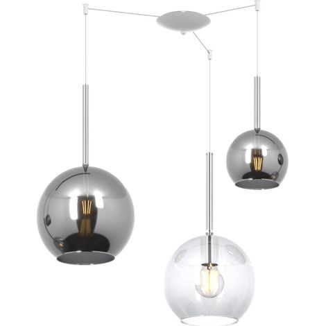 Lampadario moderno top light future 1155 bi s3 smix tc e27 led vetro pirex soffiato lampada soffitto