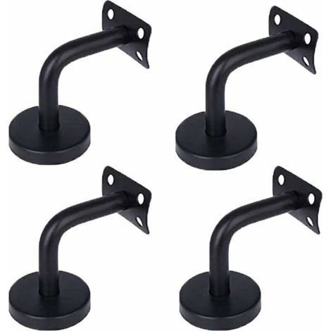 Supports de Main Courante, 4 Pièces Acier Inoxydable Main Courante Support, pour Support de Couloir de Mains Courantes de Mur Intérieur Loft Main Courante Escalier (60 X 60mm) (1/5)