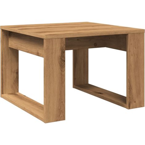Table d'appoint table basse de salon 50 x 50 x 35 cm bois d'ingénierie couleur chêne DEC032379