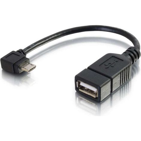 C2G Cable adaptador de 0,15 m de dispositivo móvil USB Micro-B a dispositivo USB OTG (1/2)