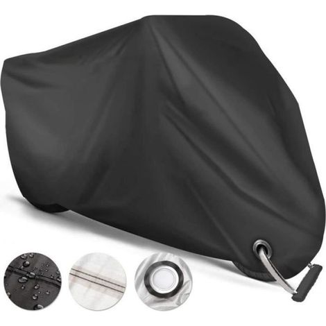 1 Motorradabdeckung, 265 x 105 x 125 cm, wasserdicht, UV-beständig, mit Schlüssellöchern, für den Außenbereich (1/5)
