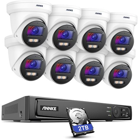 ANNKE 8CH H.265+ Video Surveillance Security System Kit 4K PoE Camera IR Network Night Vision IP67 Waterproof 8Cameras - 2TB HDD (1/5)