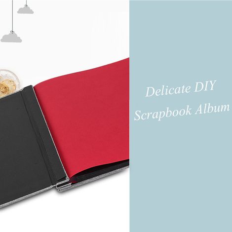 Album de scrapbooking DIY à couverture en lin simple et autocollante, 20 pages, création artisanale 5