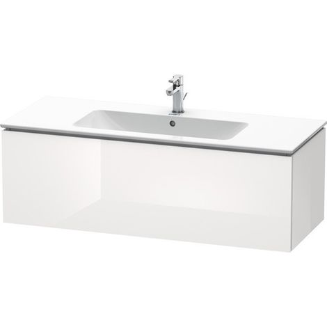 Meuble sous-vasque L-CUBE 1220x481x400mm blanc brillant