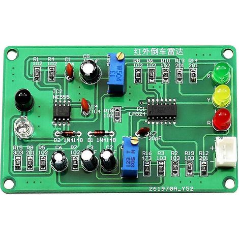 Kit de soudure d'entraînement pour radar infrarouge à inversion SMD, carte de formation à la soudure pour Arduino DIY EK1950 (1/5)