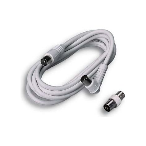 PROLUNGA COASSIALE TV + ADATTATORE FME - SPINA DRITTA + PRESA 90  ° MM 95 OHM 75 MT 3- 5 pezzi
