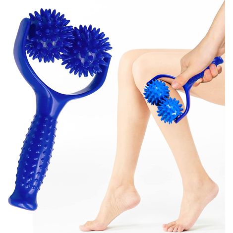 Balle de massage avec poignée, balle de massage hérisson, appareil de massage, balle de massage pour le dos, les jambes, les pieds, les mains et les douleurs musculaires (1/5)