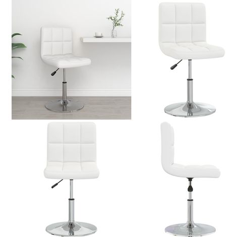 vidaXL Tabouret de bar Blanc Similicuir