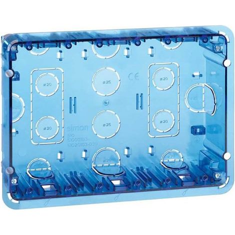 Caja 500 cima pared empotrar 3 elementos dobles (1/2)