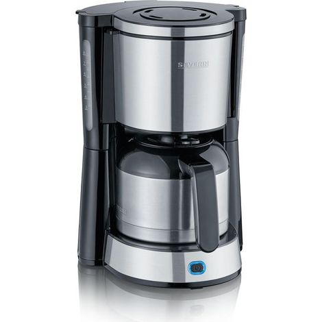 Macchina per caffè isolata da 8 tazze, 1000 W, nera/acciaio inossidabile - KA4847 - Severin (1/4)