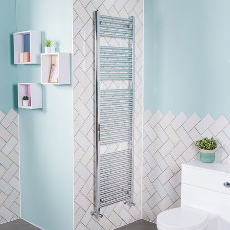 WarmeHaus Straight Chrome Heated Towel Rail 1800x500mm