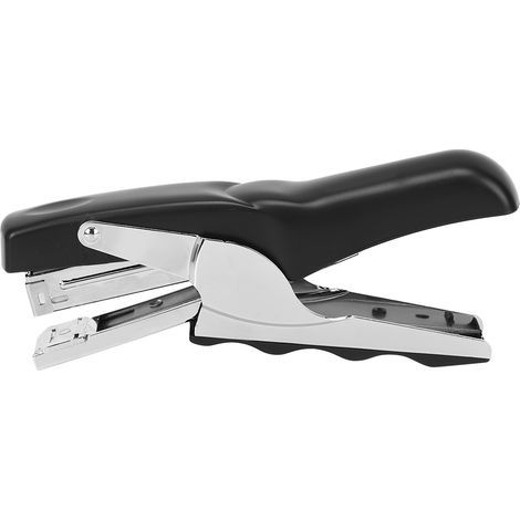 Agrafeuse de bureau ergonomique pour école et bricolage, type pince, noir - fournitures de bureau et créatives. (1/5)