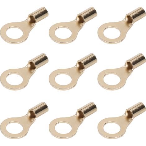Cosses annulaires en cuivre de calibre 6, diamètre intérieur de 12 mm, pour boîtier de distribution électrique (véhicule). (1/5)