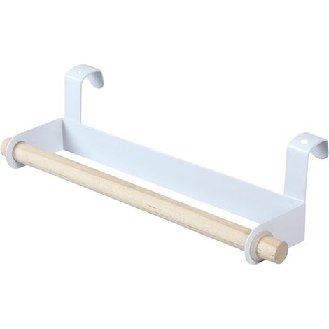 Support Adhésif Pour Essuie-Tout - Fixation Sous Placard - Acier Et Bois - Convient Cuisine Salle De Bain - 1 Pièce (1/4)