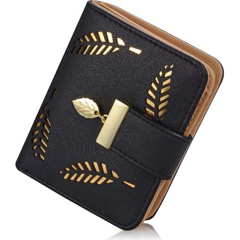 Porte Monnaie Femme, Porte-Monnaie en Cuir Bifold Wallet en Cuir en Cuir Porte-Cartes en Cuir Porte-Monnaie en Cuir, (1/5)