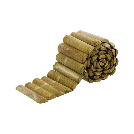 BORDURA AIUOLA A ROTOLO LEGNO EURO - PINO IMPREGNATO CM 180 H.CM 20- 5 pezzi