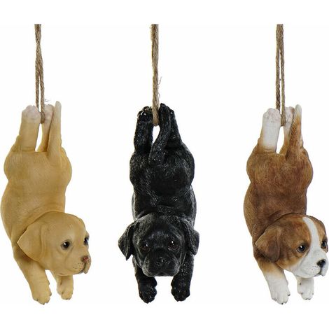 Deko-Figur DKD Home Decor Harz Hund (9 x 10.5 x 20 cm) (3 pcs)