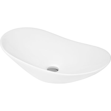 Oval Ceramic Countertop Vessel without Overflow - 615mm