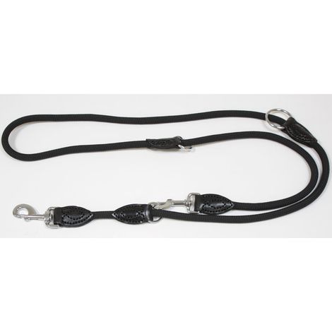 1,2 x 200 cm: Guinzaglio in nylon da addestramento con tubolare nero per cani